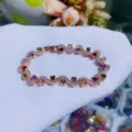 Pulsera de Ola de Oro Rosa Francés con Circonitas de Colores Lujo Elegante Moda Joyería - Chapado en Oro Rosa Circonia Multicolor