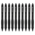 Set di 10 penne gel nere 0.5 mm a inchiostro retrattile per scrittura ufficio e scuola cancelleria. - 0.5mm 10 Pz / Nero