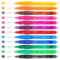12 Colori Penne Gel Cancellabili 0.5mm Retrattili Penne Termiche Cancellabili Cancelleria Ufficio - 12 Pcs Borsa OPP / Colorato