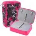Trousse a crayons grande capacite a plusieurs couches avec motif floral papillon rose. - Design Papillon (Simple)