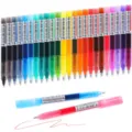 Penne ad inchiostro gel ad asciugatura rapida 24 colori 0.5mm penne roller per ufficio - Penna Roller Punta a Proiettile / Confezione da 24 Pezzi in Busta OPP / Colore 24
