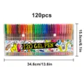 120-delige kleurrijke gelpen set met doorzichtige tas, ideaal voor tekenen, schrijven en knutselen. - 120 kleuren PP-verpakking