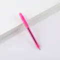 Transparent pink retractable gel pen 0.5mm cute office stationery aesthetic school writing supply - Rose Red