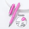 Penna gel cancellabile rosa con design carino, scrittura fluida e cancellazione pulita per note. - Rosso rosa