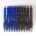 Set 12 penne gel cancellabili 0.5mm, penne ad inchiostro termico retrattili per cancelleria. - Scatola da 6 penne nere e 6 blu / Multicolore