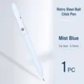 Penna Gel Retrattile Retro 0.5mm Punta Sfera Penna Colore Blu Foschia Confezione Singola - Inchiostro Nero 0.5mm / Blu nebbia