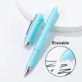 Penna gel cancellabile con fusto blu, punta fine e scrittura scorrevole per diario e uso quotidiano. - Azzurro