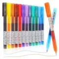 Penne roller a inchiostro 0.5mm ad asciugatura rapida set, vari colori vivaci per ufficio. - Penna Roller Punta a Proiettile / Confezione da 12 Pezzi in Busta OPP / Colorato