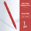 Retractable Gel Pen 0.5mm Rust Red Bullet Tip Smooth Writing Office School Stationery - Rust Red