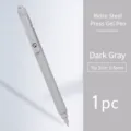 Retractable Gel Pen Dark Gray 0.5mm Bullet Tip Smooth Writing Stationery School Office - Deep Gray