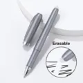 Penna gel cancellabile con cappuccio scrittura liscia inchiostro nero scuro per ufficio scuola - Grigio