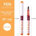 Stylo plume à encre liquide avec plume EF, grande capacité, écriture fluide pour bureau et école. - 0.38mm / Orange