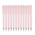 12pz Penna Gel Paglia Di Grano Rosa Stile Minimalista Scrittura Liscia Cancelleria - Penna in paglia di grano rosa