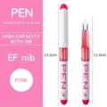 Stylo-plume liquide rose avec pointe EF et grande capacité d'encre pour bureau et école. - 0.38mm / Rose