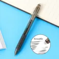 Penna gel cancellabile 0.5mm inchiostro nero scrittura scorrevole cancelleria scuola. - Nero