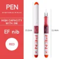 Kleurrijke direct-vloeibare vulpen met EF-punt en grote inktcapaciteit voor kantoor en studie. - 0.38mm / Rood
