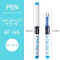 Vulpen met vloeibare inkt, grote capaciteit en EF-punt voor soepel dagelijks schrijven. - 0.38mm / Lichtblauw
