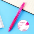Pink 0.5mm erasable gel pen with cute design, smooth writing and easy erasing for students. - Rose Red