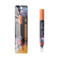 Penna a pennello bicolore metallica con brillantini, ideale per pittura studentesca e marcatura. - Set confezionato su cartoncino / Arancione da sogno