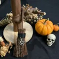 Halloween miniature twig broom ornament with sun charm and festive decor items for party setup. - Sun Charm Style / 13*4cm