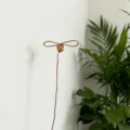 Handgefertigte Draht Kristall Biene Blumenarrangement Deko Detailansicht für Zuhause - Kleine Krakelierte Gelbe Perle / 30cm