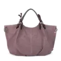 Vintage canvas tote bag for women, large capacity shoulder bag, casual hobo handbag brown - Violet