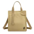 Casual canvas tote bag for women large capacity versatile crossbody shoulder handbag khaki - Khaki