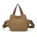 Borsa a Tracolla in Tela Retrò Marrone Donna Piccola Borsa a Mano Casual Variante - Caffè