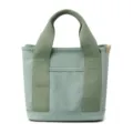 Borsa tote in tela verde casual da donna, borsa a mano versatile con grande capienza. - Verde
