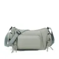 Borsa a tracolla casual in nylon con tasche multiple, elegante borsa da lavoro, verde chiaro. - Verde