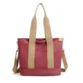 Borsa a tracolla casual di grande capacità in tela per donne, elegante e pratica. - Viola