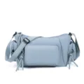 Bolso bandolera de nylon azul claro con multiples bolsillos, bolso casual para mujer. - Azul
