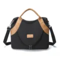 2025 nuovo retro grande capacita nylon borsa tote stile europeo donna borsa tracolla - Nero
