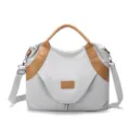 Borsa a tracolla grande capacita in nylon vintage donna casual tote messenger elegante - Grigio