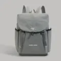 Zaino grigio casual grande capacità borsa da scuola minimalista elegante zainetto - Grigio