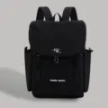 Zaino da studente nero di grande capacità, borsa minimalista perfetta per i viaggi di tutti i - Nero