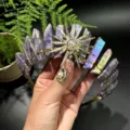 Corona diadema de cristal natural amatista violeta sol tocador cabello fiesta accesorio chic - Amatista Galvanizada + Perla Artificial Dorada Diosa del Sol