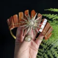 Crystal Crown Headband Red Quartz Bohemian Hair Hoop Sun Goddess Costume Jewelry Gift - Red Agate