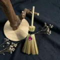 Wicca mini broom crystal pendant witch car hanging ornament magical rustic home decor charm - Pink Crystal Style / Approx. 15cm