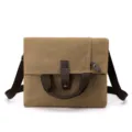 Borsa a Tracolla in Tela Casual da Uomo Variante Colore Kaki per Uso Quotidiano Ottima - Caffè