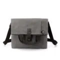 Borsa a tracolla in tela grigia borsa casual multifunzione grande capacità variante uomo - Grigio