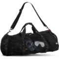 Detailaufnahme der großen schwarzen Mesh-Tasche zur Aufbewahrung von Tauch- und Schnorchelausrüstung. - 29 Zoll x 14 Zoll x 14 Zoll / Schwarz