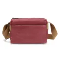 Borsa a tracolla in tela rosso vino da donna, borsa casual giornaliera con comoda tracolla. - Viola