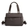 Borsa a tracolla da donna in tessuto Oxford grande borsa casual elegante borsa multifunzione - Marrone scuro