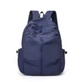Zaino casual blu navy leggero per scuola e viaggio con tasche multiple e design pratico. - Blu