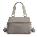 Borsa a tracolla in nylon grigio multi-tasche borsa casual di grande capacità per donne - Grigio