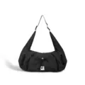 Borsa a tracolla nera minimalista di grande capacità, borsa casual per uso quotidiano. - Nero