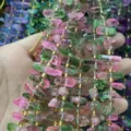 Pietra naturale perle distanziatrici in cristallo di fluorite colorata irregolare braccialetto DIY - Colori Misti (P)