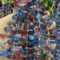 Perline di cristallo di fluorite colorata irregolari denti lunghi accessori di gioielli - Fluorite Irregolare (T)