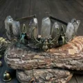 Gotischer Naturkristall Kronen Haarreif Vintage Rabe Schädel Biene Haarschmuck Damen - Rauchquarz (Antiker Krähenkopf + Biene)